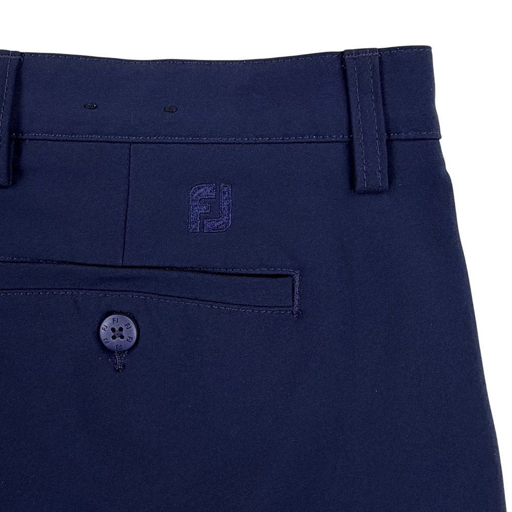 FJ FootJoy Performance Golf Shorts Men 40 Navy Blue Spandex Stretch Chino 8" - Picture 7 of 11